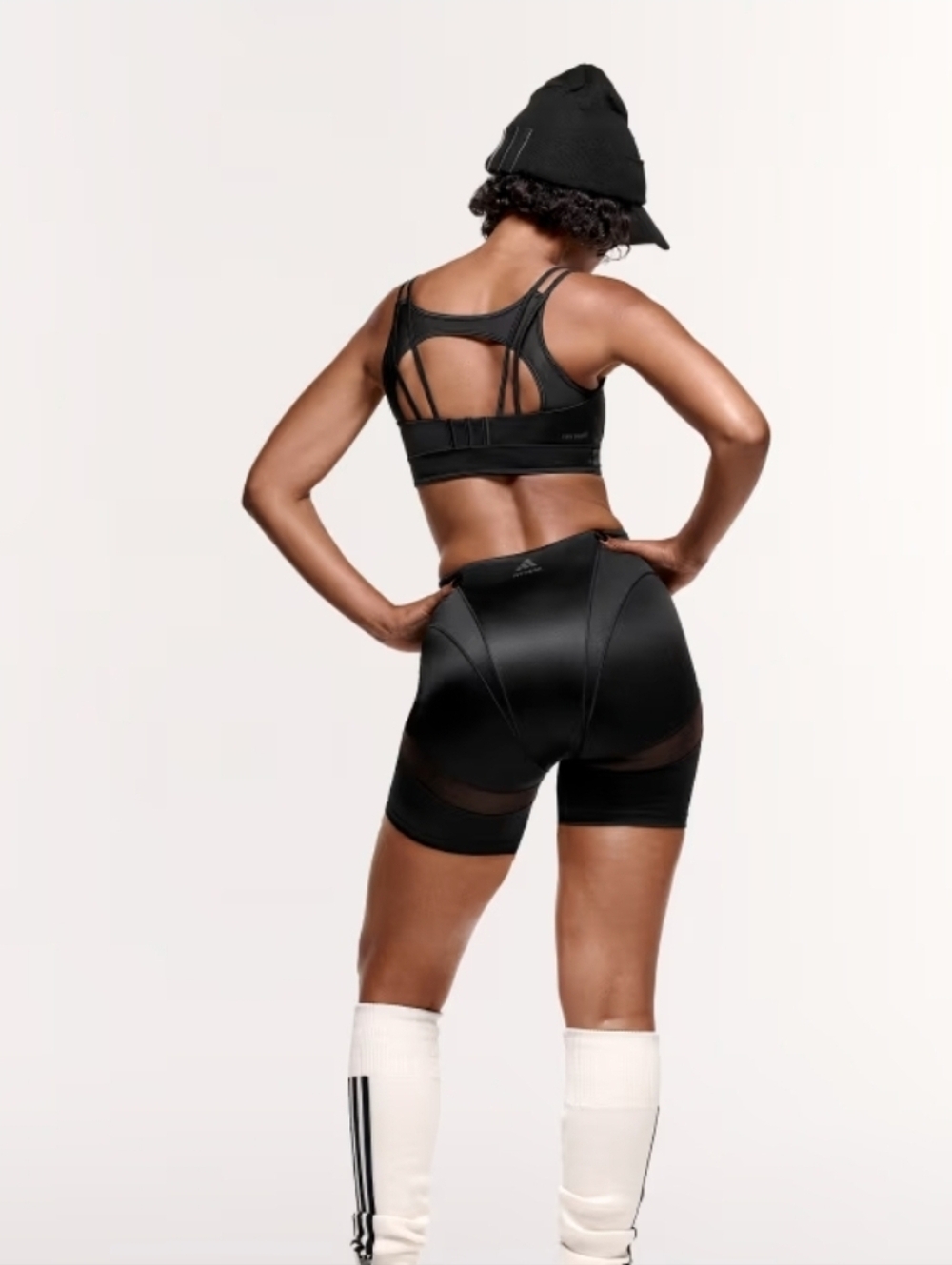 IVY PARK Black High-Waist Mesh-Panel Bike Shorts Sz Small - Picture 3 of 10